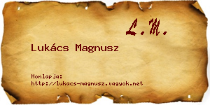 Lukács Magnusz névjegykártya