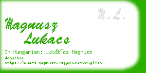 magnusz lukacs business card